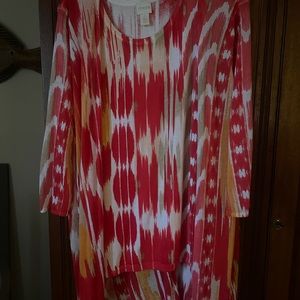 Chicos Ikat tank and cardi set